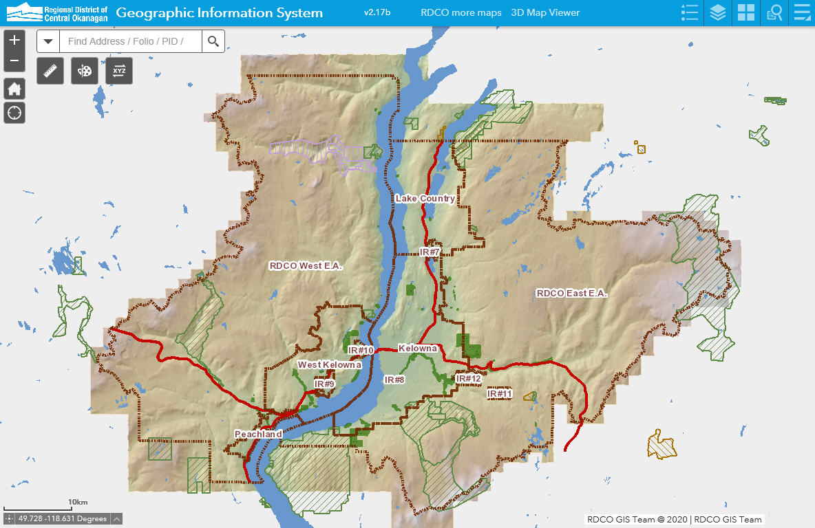 City Of Kelowna Gis Mapping Rdco Maps And Gis